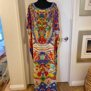 Camilla Franks Rio Riot Round Neck Long Kaftan